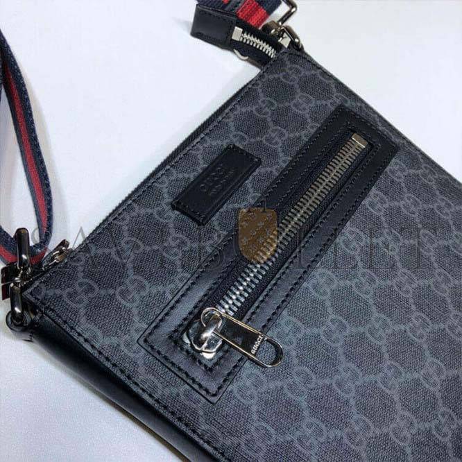 GUCCI BLACK SMALL MESSENGER BAG 523599  (23.5*21*4.5cm)